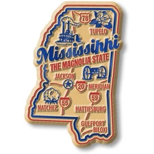 Mississippi Premium State Magnet by Classic Magnets, 1.9" x 2.8"