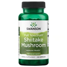 Swanson Full Spectrum Shiitake Mushroom 500 mg 60 Capsules