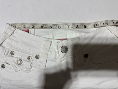 NEW $196 True Religion Brand Jeans Women Becky White Lowrise