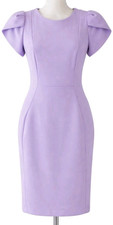 Calvin Klein sheath tulip sleeve Lavender Knee Length dress - Size 4
