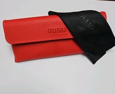 NEW GUESS RED CASE AUTHENTIC EYEWEAR EYEGLASSES GLASSES CASE ONLY