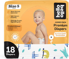 Premium Baby Diapers Size 5, 18 Count of Disposable, Extra-Absorbent, Hypoallerg