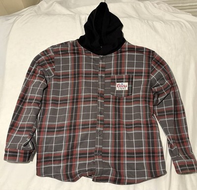 Coors Light Beer Button Up Flannel Hoodie Size XXL