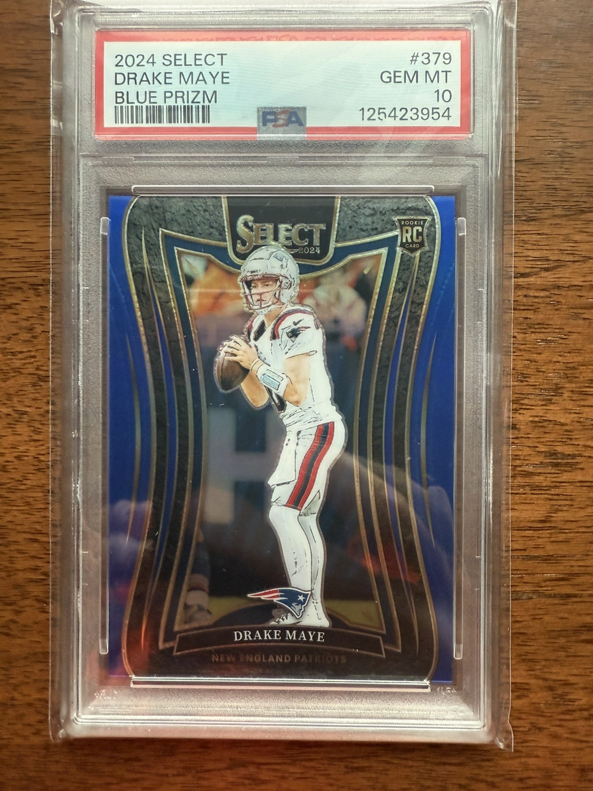 2024 PANINI SELECT BLUE PRIZM #379 DRAKE MAYE ROOKIE RC 72/99 PSA 10