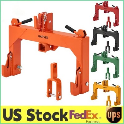 3-Point Quick Hitch w/2'' Receiver & Versatile Top Adapter FOR Cat 1 Compatible