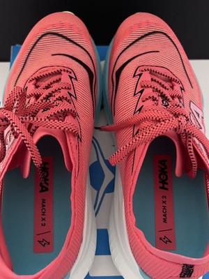 HOKA ONE ONE Mach X 2 Running Shoes Mens Size 10.5 1155119 GFRT Grapefruit Coral HOKA ONE ONE Mach X 2 Running Shoes Mens Size 10.5 1155119  main image 3