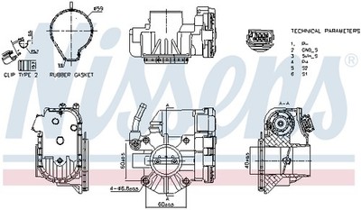 NISSENS 955091 Drosselklappenstutzen für CITROËN,PEUGEOT,TOYOTA