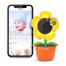 VTech RM9751 Yellow Daisy Smart Wi-Fi Baby Camera, iOS Android Enabled, 1080p