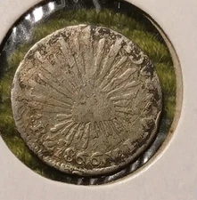 Mexico 1866 Zs VL 1/2 Real Contemporary Forgery Rare