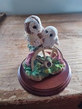 Border Fine Arts Tawny Owl And Chick Figurine by Russell Willis 1998 Edition