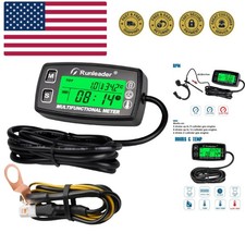 Digital Tach Hour Meter,Engine Temperature Gauge,Alert RPM  Temp,Backlights ...