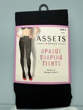 Spanx Assets Opaque Shaping Shaper Tights Black Style 158B Size 2 - NEW