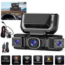 Image of 5G WiFi Dash Cam 4 Channel 360° Front Rear Inside Dash Cam HD 1080P Car Camera