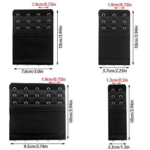 Lot 10 Rallonges Soutien Gorge À 3 Rangées 2 Crochets Bande