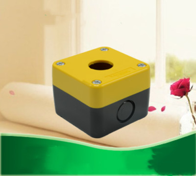 5PC NEW Electric One hole button box IP65 yellow XALB01YC