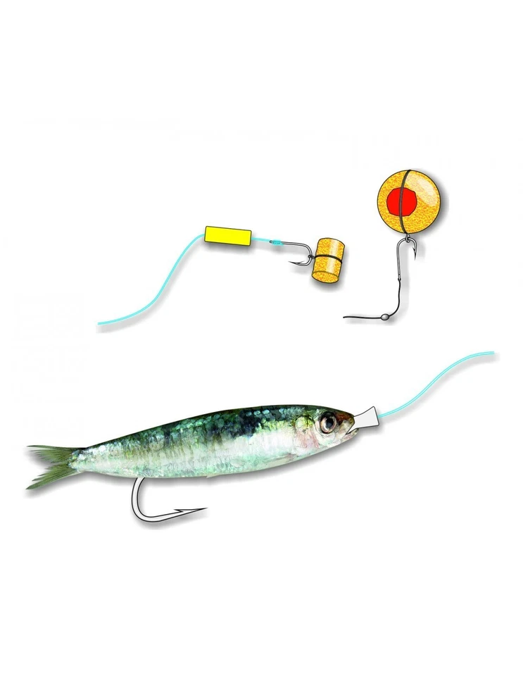 Minuteria pesca Stonfo gomma galleggiante barrette 6x6x100mm - 6 PEZZI BIANCO - Immagine 2 di 2