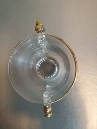 HTF Candlewick Footed Sugar 400/122 Gold Trim - Picture 7 of 7