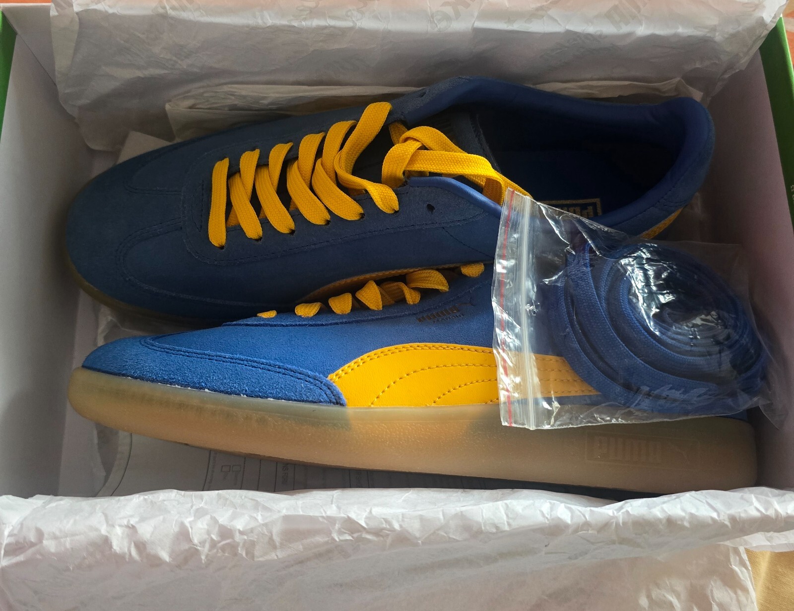 Puma Roma OG Nylon Trainer Royal Blue/Yellow