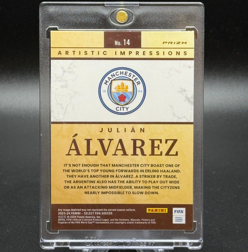 2023-24 Panini Select FIFA Soccer Artistic Impressions Julian Alvarez #14 Prizm - Picture 2 of 10