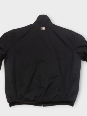 New York Yankees Black Therma Base Bomber Jacket Majestic Men Size