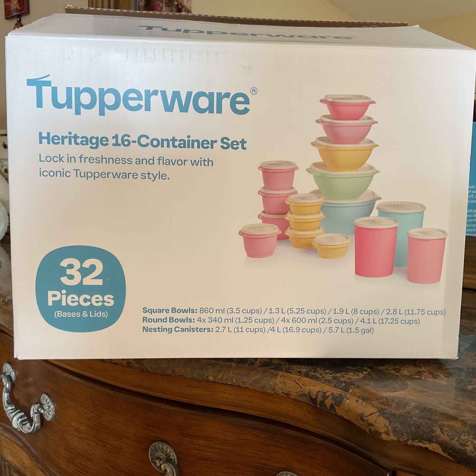 New with box Tupperware Heritage Collection 32 Piece Food Storage ...