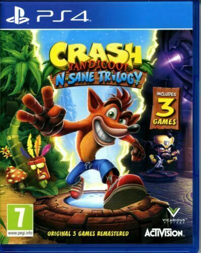 Crash Bandicoot N-Sane Trilogie Playstation 4 PS4 **KOSTENLOSER UK POST** 3 verrückte Spiele - Bild 1 von 1
