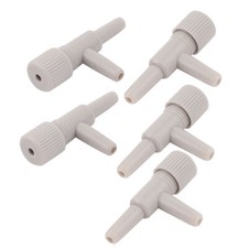 5 Pcs Adjustable Aquarium Fish Oxygen Air Line Tubing Flow Control Valves Gray