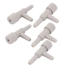 5 Pcs Adjustable Aquarium Fish Oxygen Air Line Tubing Flow Control Valves Gray