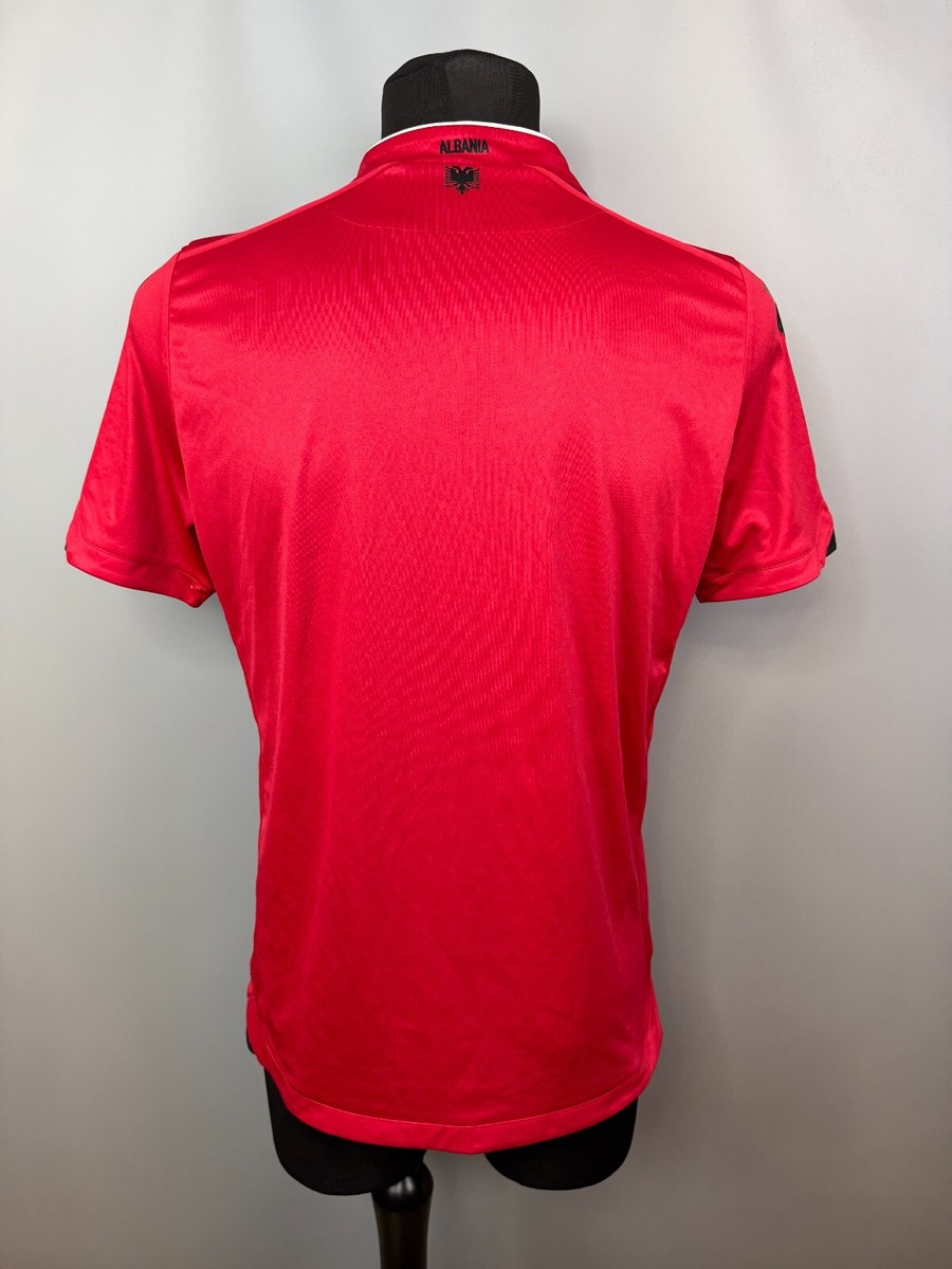 Maillot Albanie Macron 2016/17 Rouge - Taille Enfant (jeune), Blason Usé