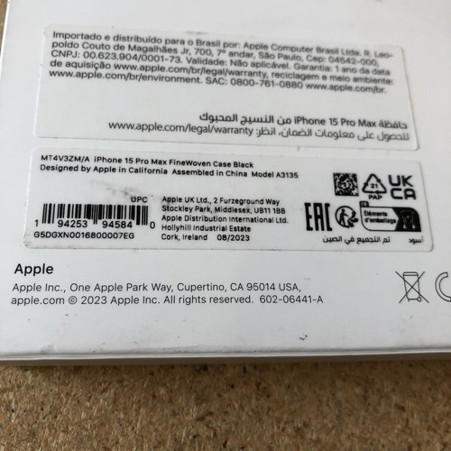 Apple iPhone 15 Pro Max FineWoven Case Cover with MagSafe - Black - Genuine - 第 11/11 張圖片
