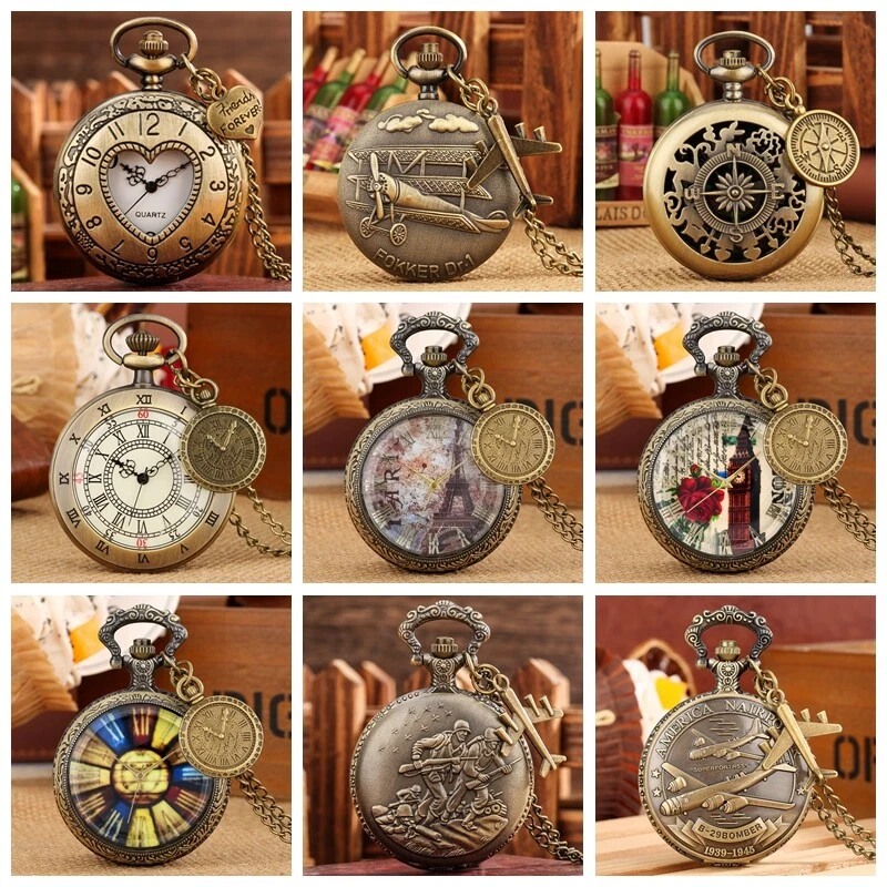 Mens pocket watch with chain deals