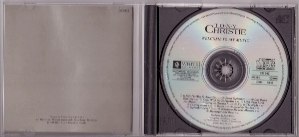 Tony Christie - Welcome To My Music (CD 1991) - Bild 3 von 3