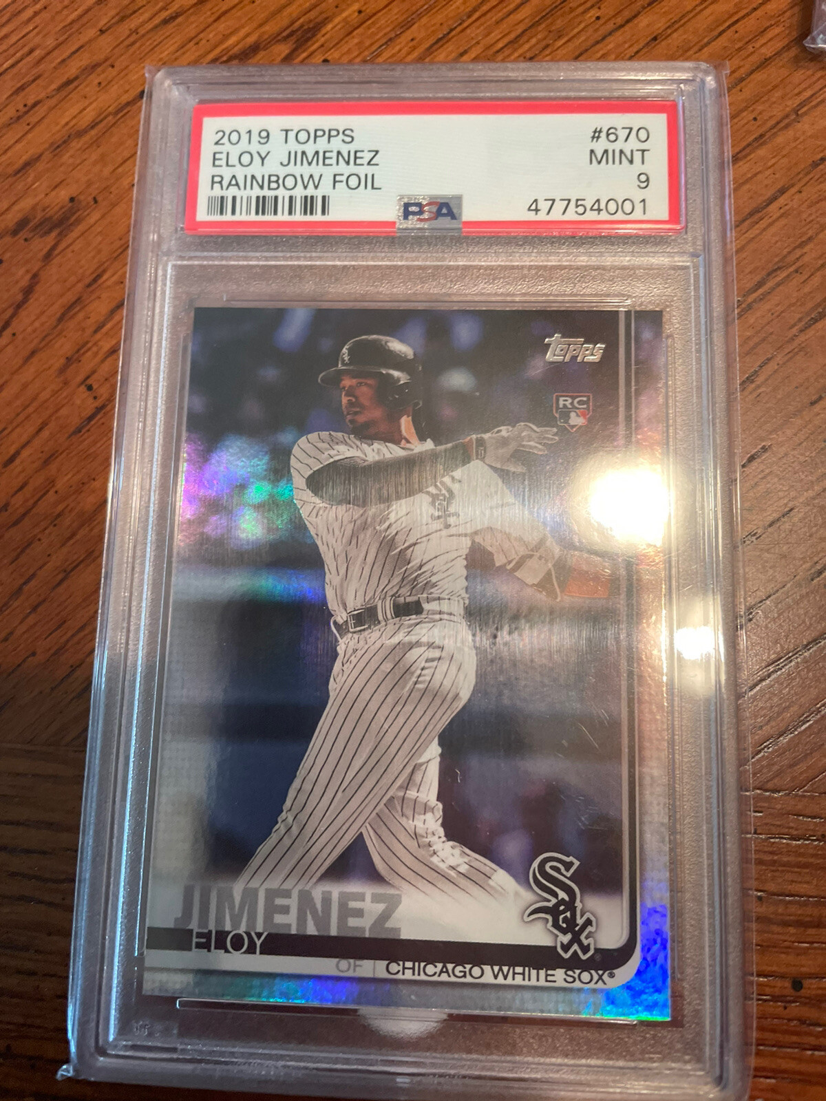2019 Topps #670 Eloy Jimenez Rainbow Foil SP RC Rookie Card PSA 9 Mint White Sox