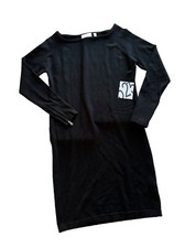 New 525 America Black Knit Sweater Dress Women’s Size Medium Cotton Long Sleeve