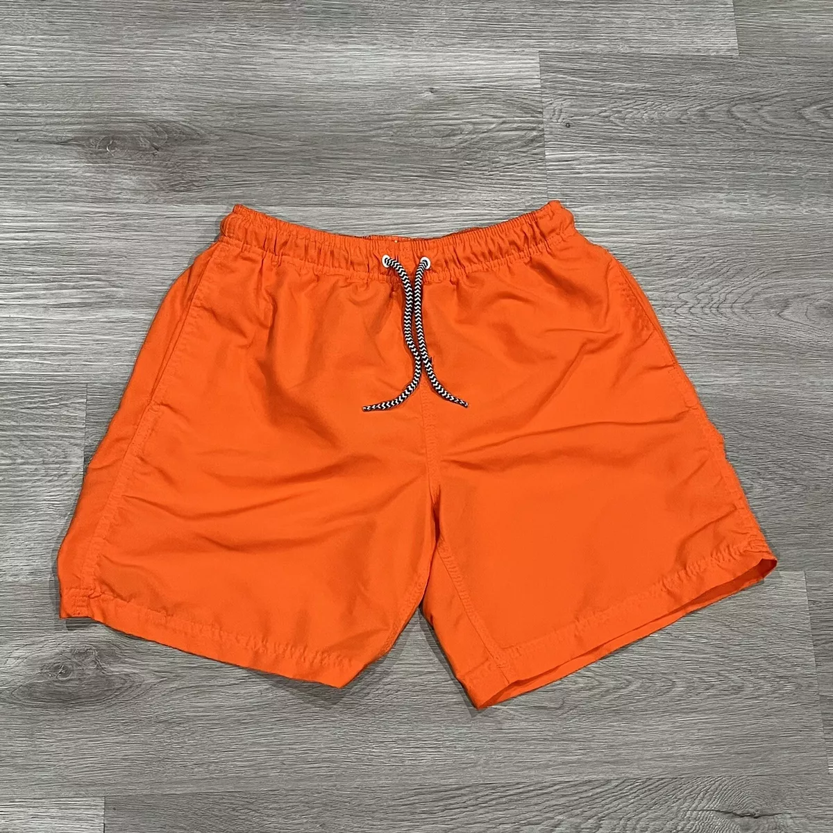 Basic Editions Mens Swim Shorts Trucks Small S Polyester Orange