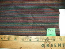 Green Tan Burgundy Stripe Nylon Fabric / Upholstery Fabric 1 Yard R171