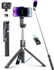 Selfie Stick Phone Tripod with Remote, Portable Extendable 50 50 inch, Black