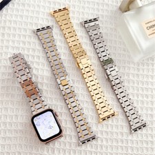 Premium Stainless Steel AP Mod Strap for Apple Watch 8 7 6 Butterfly Buckle Band