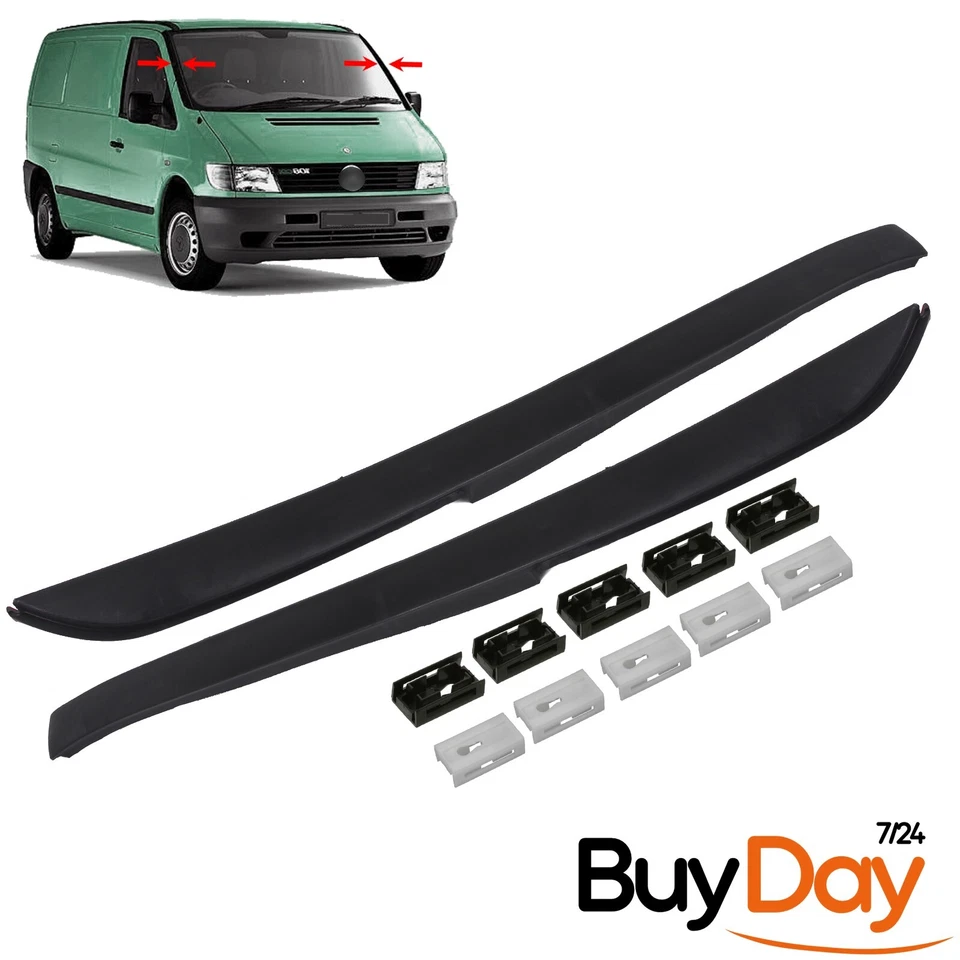 Front L+ R Windscreen Windshield Frame Pillar Trim Set for Vito W638 (1996-2003) - Image 2 of 4