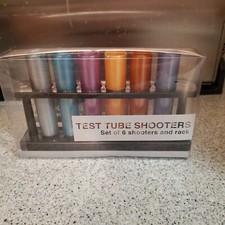 Test Tube Shooters Set Of 6 Shooters And Rack Unused Free Ship U.s