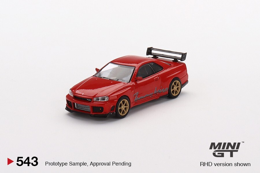 Mini GT 1:64 Nissan GT-R R34 Tommykaira R-z Red #543