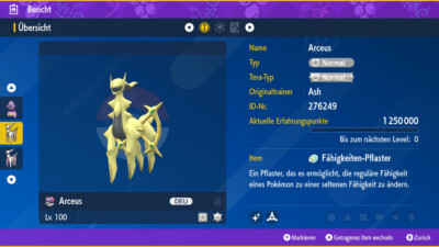 Shiny Arceus 6IV | LVL 100 | Pokemon Karmesin / Purpur / Scarlet