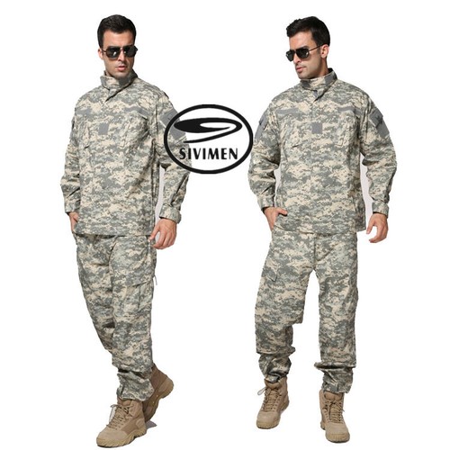Mens Army Military Tactical Combat BDU Uniform Camouflage Jacket Pants Suit SWAT - Picture 44 of 61