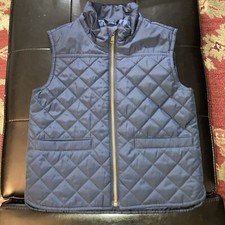 J.CREW Crew Cuts Boys Navy Blue Quilted Vest Size 4-6 92209