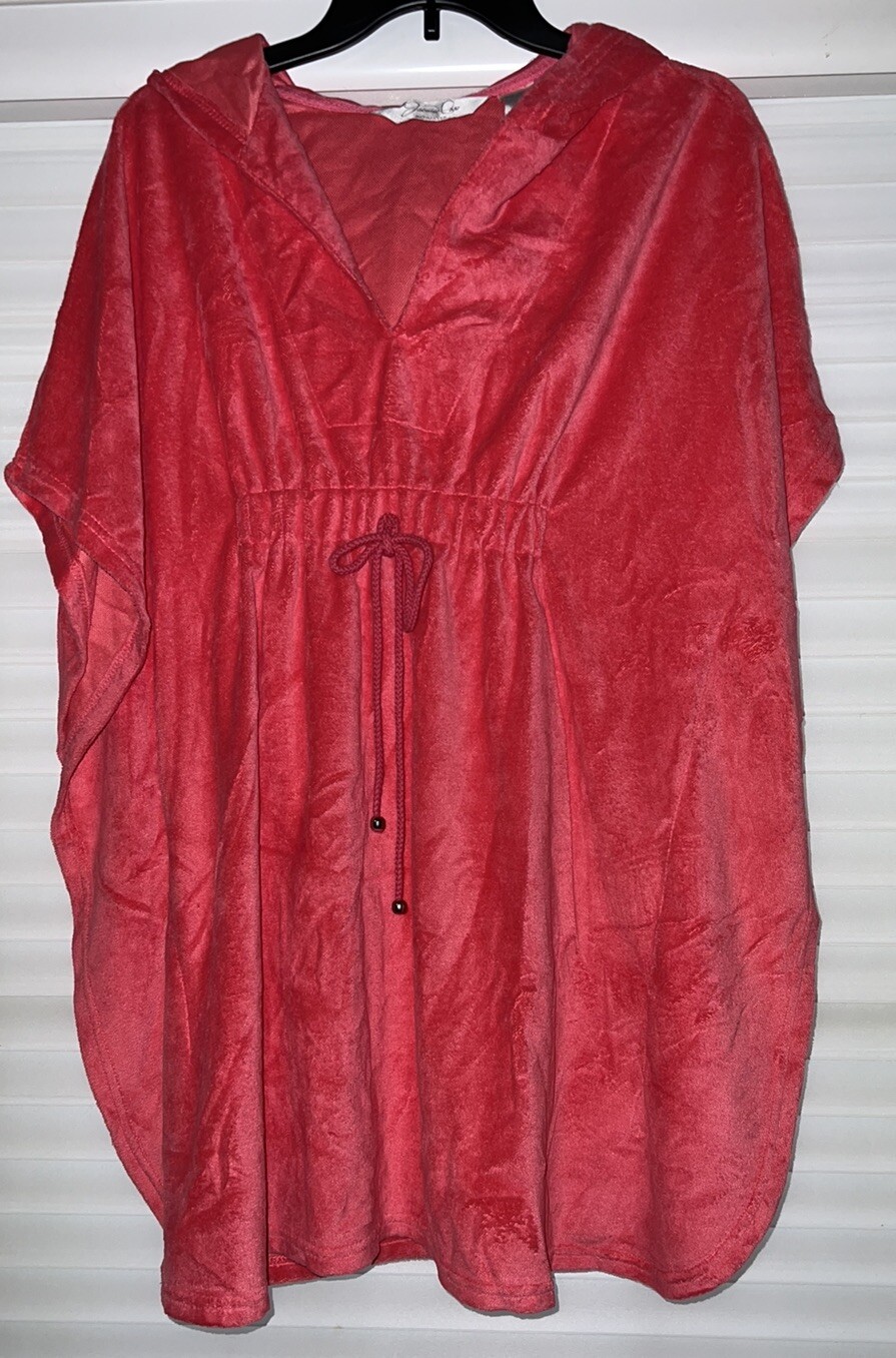 Vintage Jasmine Rose Intimates Coral Terry Cloth Beac… - Gem