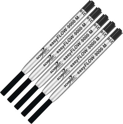 Imprinted Schmidt easyFLOW9000 Ballpoint Refill-Black, Medium Tip 1.0mm- 5 Pack