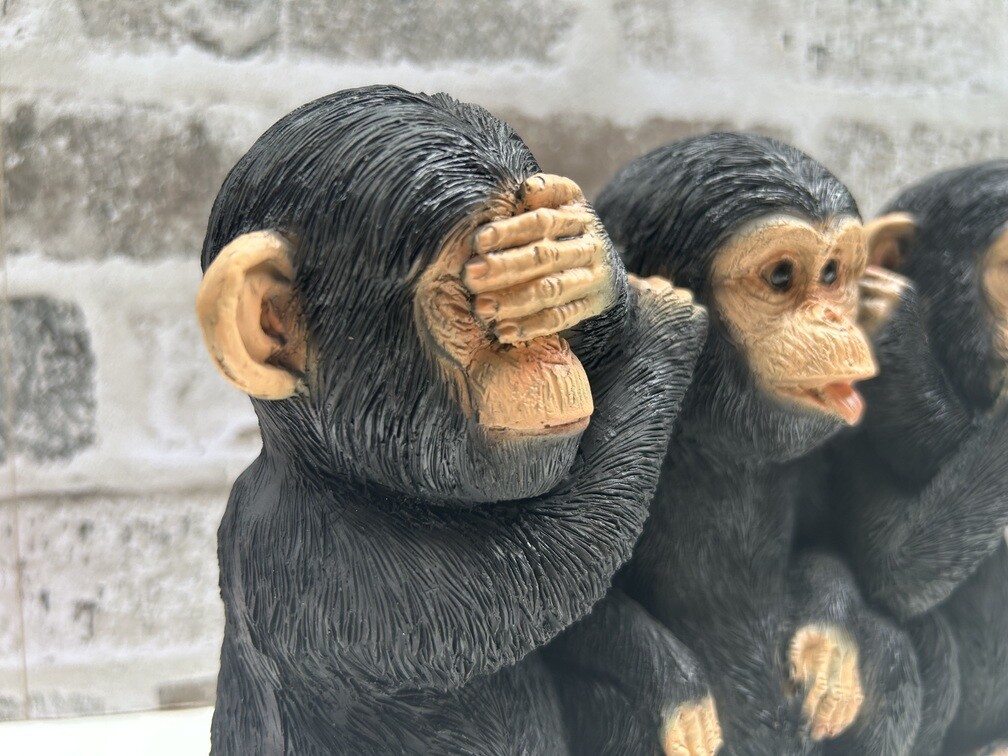 See Hear Speak No Evil Trio Monkeys Figurine Ornament Statue
