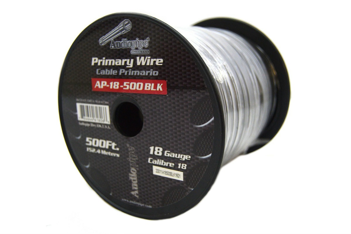18 Ga 500 Feet Audiopipe Primary Power Wire Remote Car Audio Home (3 Rolls