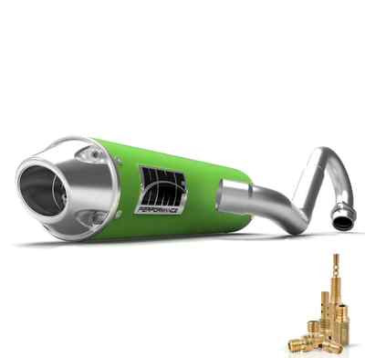 HMF PERFORMANCE FULL EXHAUST GREEN W/ BRUSH EURO CAP JET KIT BRUTE FORCE 650i