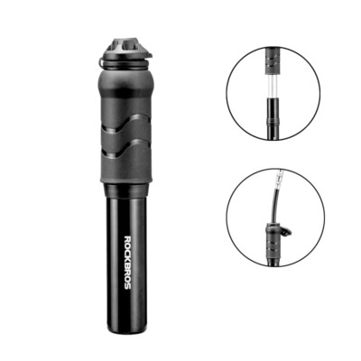 ROCKBR0S Luftpumpe Fahrradpumpe Hand Pumpe mit Rahmenhalterung Presta/Schrader